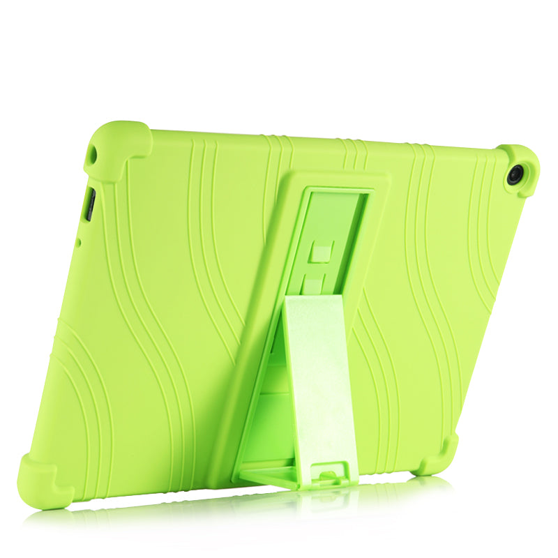 Silicone Tablet Cover Case with Slide-Out Kickstand Design for Lenovo M10 FHD REL X605FC