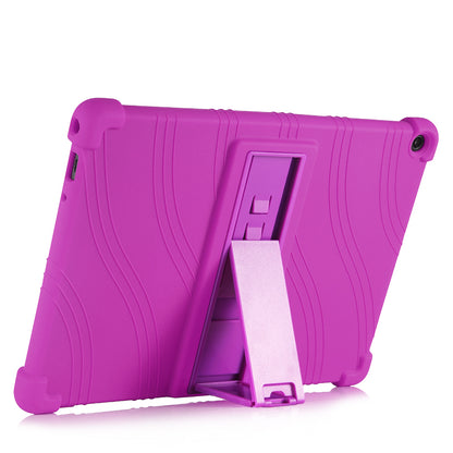 Silicone Tablet Cover Case with Slide-Out Kickstand Design for Lenovo M10 FHD REL X605FC