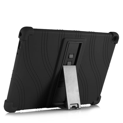 Silicone Tablet Cover Case with Slide-Out Kickstand Design for Lenovo M10 FHD REL X605FC