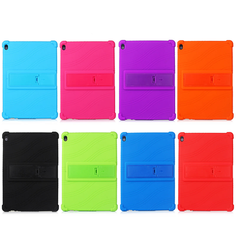 Slide-Out Kickstand Design Silicone Tablet Cover Case for Lenovo Tab M10 TB-X605F