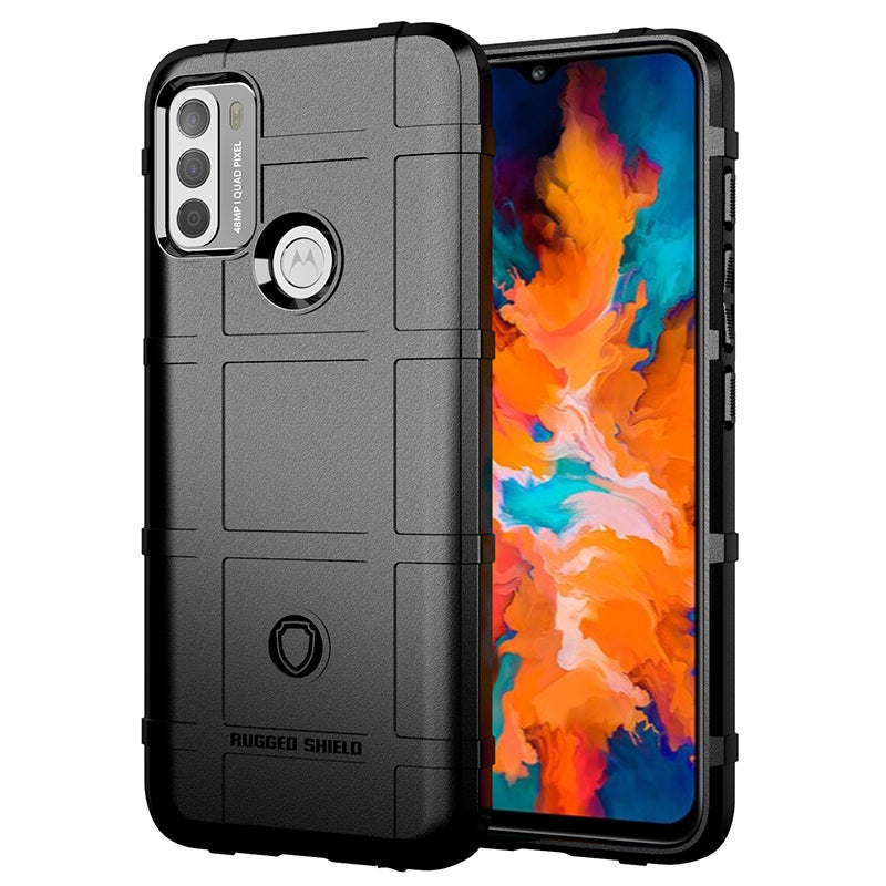 Rugged Square Grid Texture Shock-proof TPU Protector Case for Motorola Moto G50