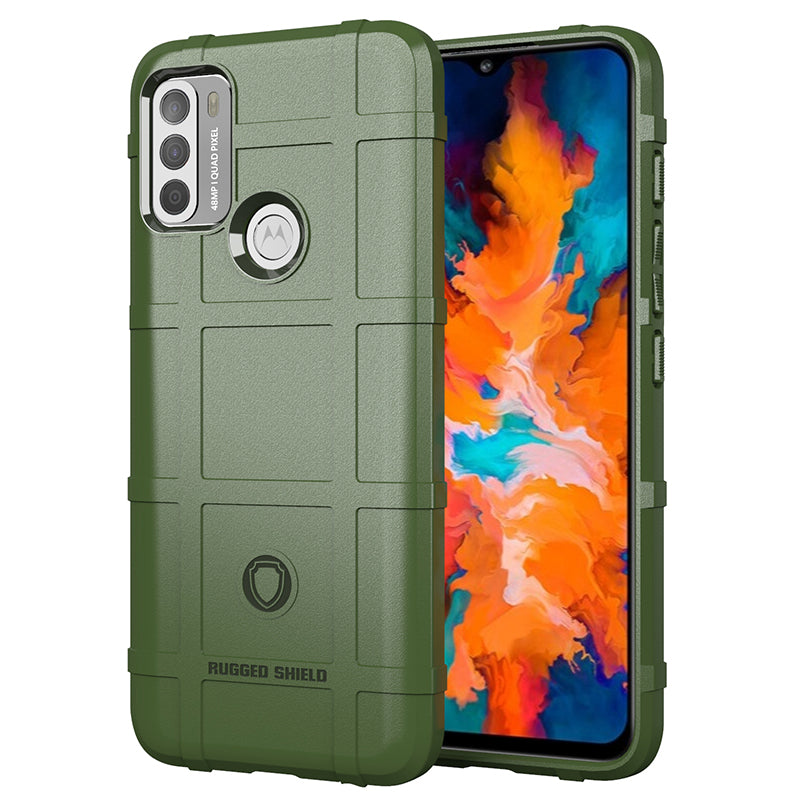 Rugged Square Grid Texture Shock-proof TPU Protector Case for Motorola Moto G50