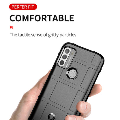 Rugged Square Grid Texture Shock-proof TPU Protector Case for Motorola Moto G50