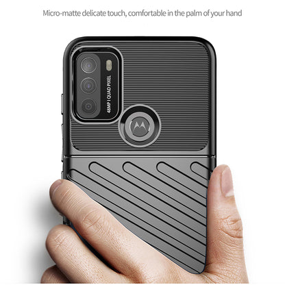 Thunder Series Twill Texture Soft TPU Mobile Phone Case for Motorola Moto G50 Protector Cover