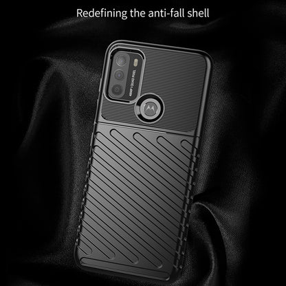 Thunder Series Twill Texture Soft TPU Mobile Phone Case for Motorola Moto G50 Protector Cover