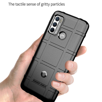 Rugged Square Grid Texture Shock-proof TPU Mobile Phone Case for Motorola Moto G60 / G40 Fusion