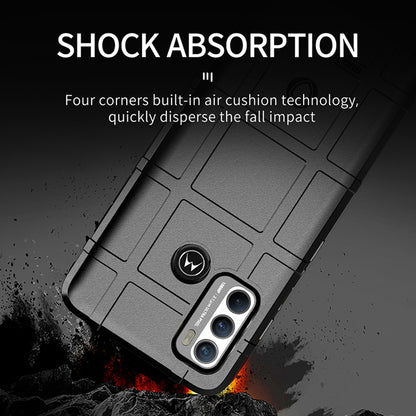 Rugged Square Grid Texture Shock-proof TPU Mobile Phone Case for Motorola Moto G60 / G40 Fusion