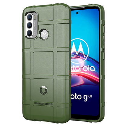 Rugged Square Grid Texture Shock-proof TPU Mobile Phone Case for Motorola Moto G60 / G40 Fusion