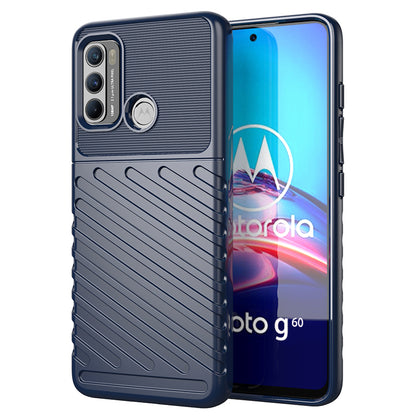 Thunder Series Twill Texture Durable TPU Shell Case for Motorola Moto G60 / G40 Fusion Phone Cover