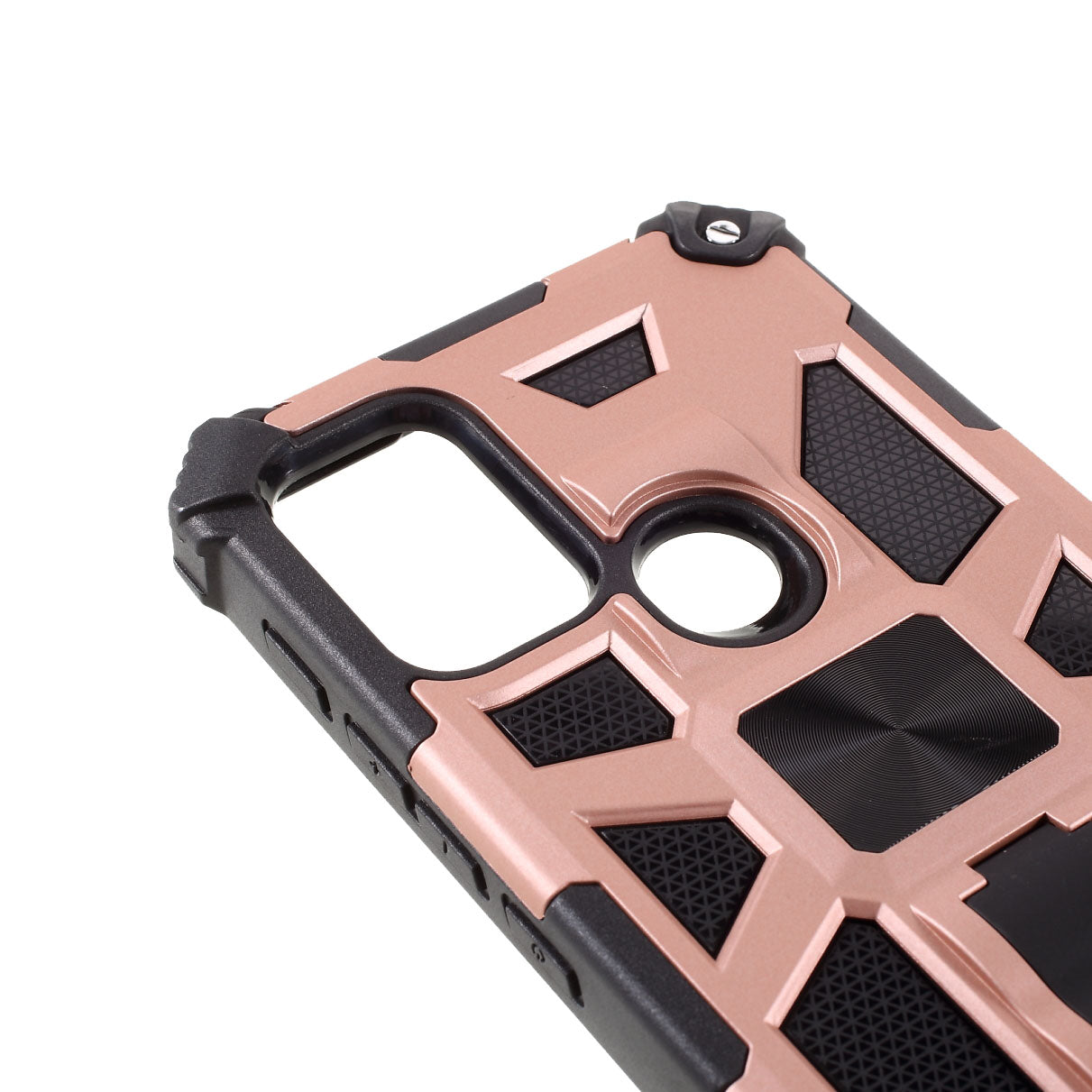 Shockproof Armor PC+TPU Phone Case with Magnetic Metal Sheet and Kickstand for Motorola Moto G10/G30/G20