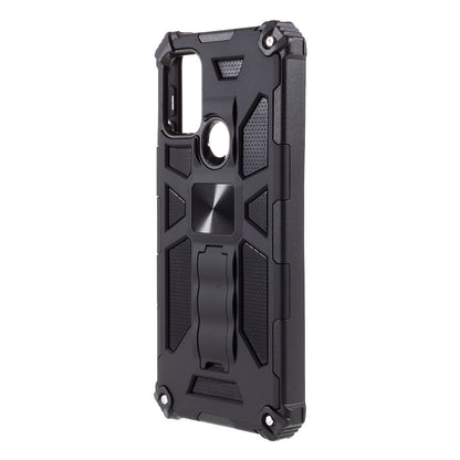 Shockproof Armor PC+TPU Phone Case with Magnetic Metal Sheet and Kickstand for Motorola Moto G10/G30/G20