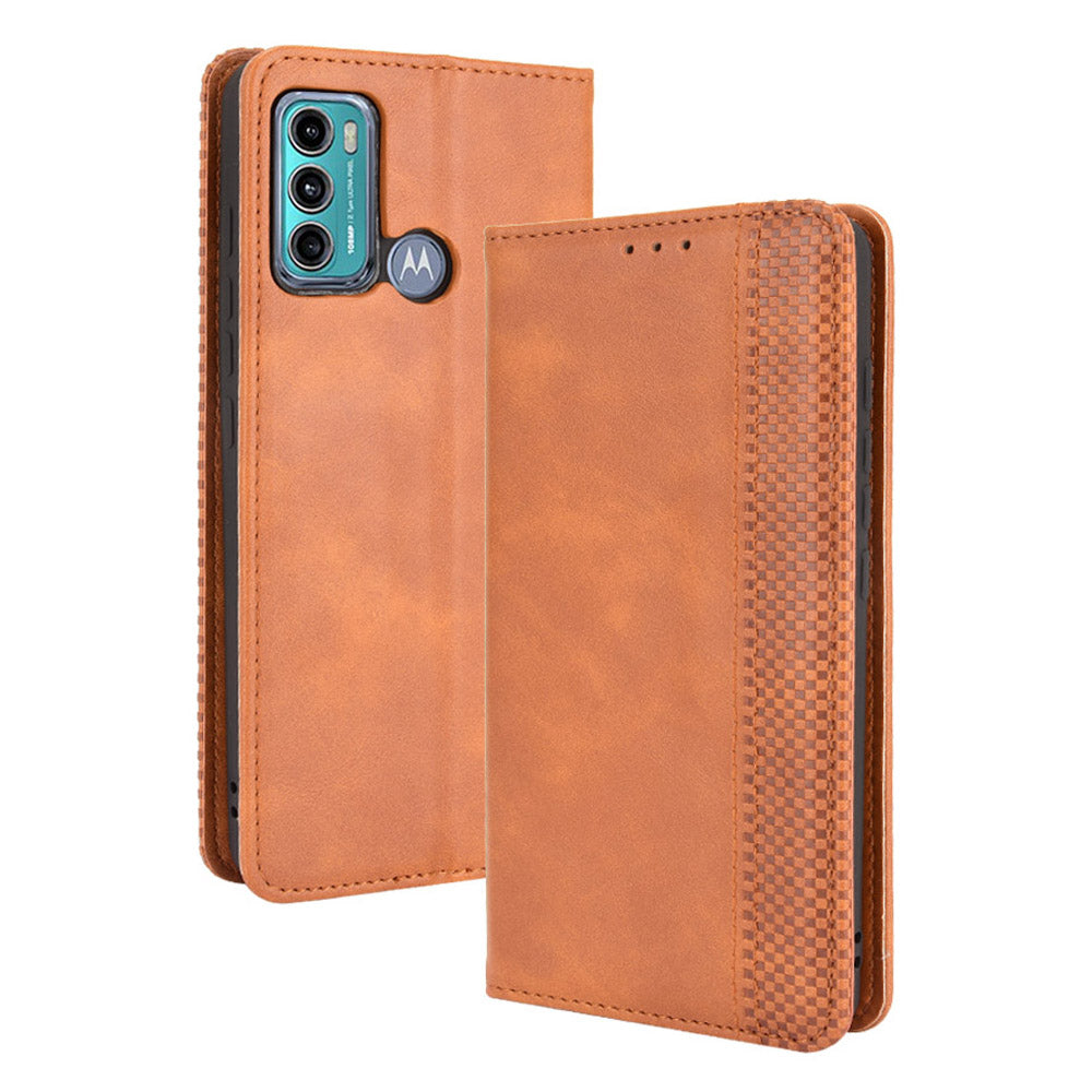 Vintage Style Stand Wallet Leather Cover Phone Case for Motorola Moto G40 Fusion/G60