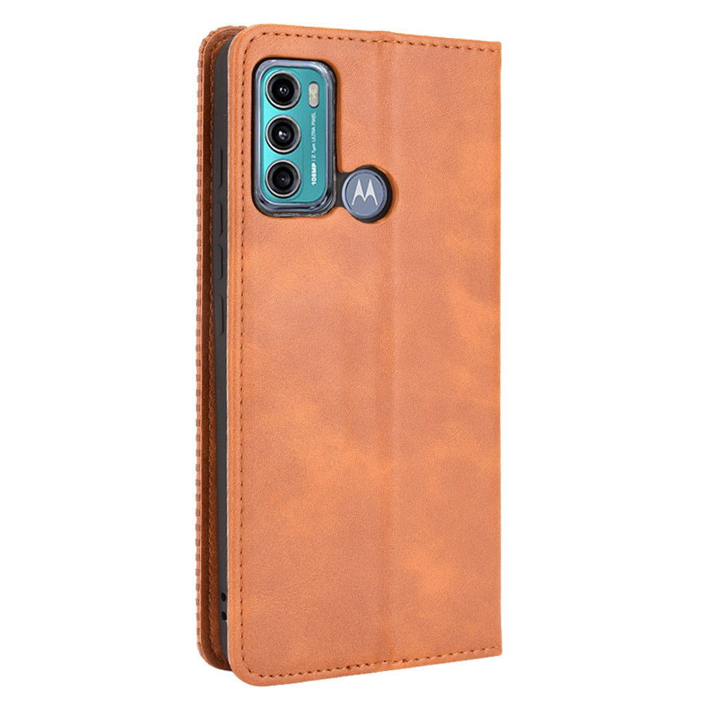 Vintage Style Stand Wallet Leather Cover Phone Case for Motorola Moto G40 Fusion/G60