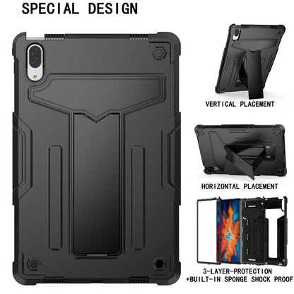 Foldable T-shaped Kickstand PC Silicone Shock-Proof Cover Protector for Lenovo Tab P11 Pro