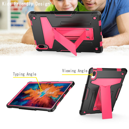 Foldable T-shaped Kickstand PC Silicone Shock-Proof Cover Protector for Lenovo Tab P11 Pro