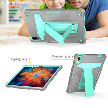 Foldable T-shaped Kickstand PC Silicone Shock-Proof Cover Protector for Lenovo Tab P11 Pro