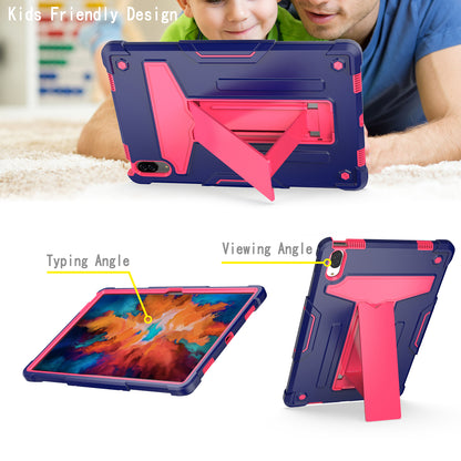 Foldable T-shaped Kickstand PC Silicone Shock-Proof Cover Protector for Lenovo Tab P11 Pro