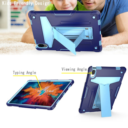 Foldable T-shaped Kickstand PC Silicone Shock-Proof Cover Protector for Lenovo Tab P11 Pro