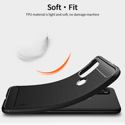 MOFI Brushed Carbon Fiber Design Flexible TPU Cover Well-Protected Case for Motorola Moto G60/G40 Fusion