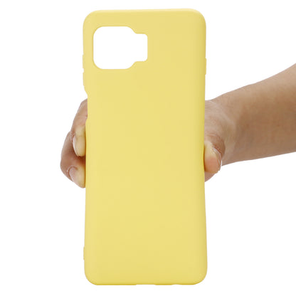 Solid Color Liquid Silicone Phone Protective Shell with Strap for Motorola Moto G 5G Plus