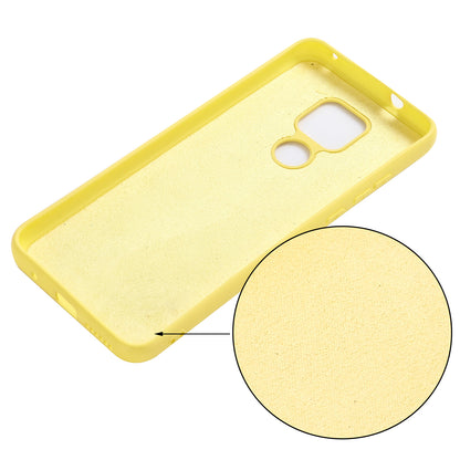 Solid Color Liquid Silicone Soft Phone Case Protective Shell with Strap for Motorola Moto G Play (2021)