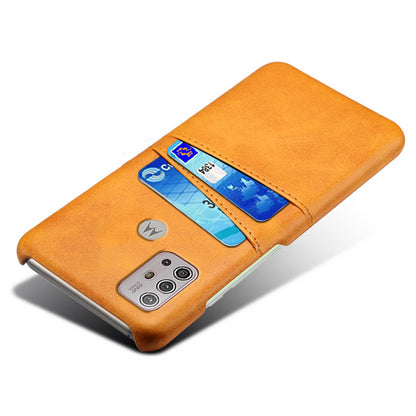 KSQ PU Leather Coated PC Mobile Phone Cover Protector with Card Slots for Motorola Moto G10/G30/G20