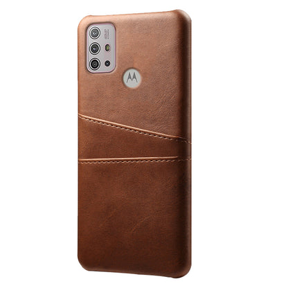 KSQ PU Leather Coated PC Mobile Phone Cover Protector with Card Slots for Motorola Moto G10/G30/G20