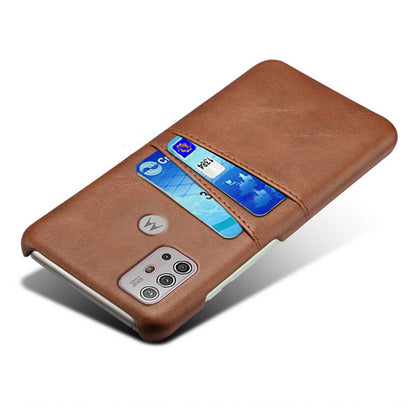 KSQ PU Leather Coated PC Mobile Phone Cover Protector with Card Slots for Motorola Moto G10/G30/G20