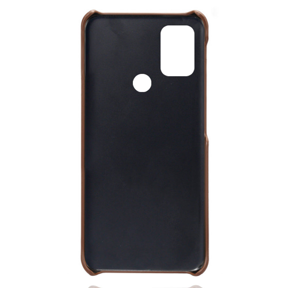 KSQ PU Leather Coated PC Mobile Phone Cover Protector with Card Slots for Motorola Moto G10/G30/G20