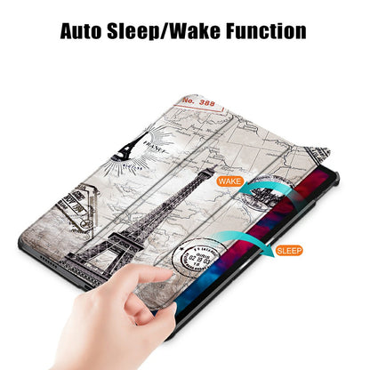 Pattern Printing Tri-Fold Stand Sleep/Wake Leather Tablet Cover Case for Lenovo Tab P11 Pro J716 / TB-J706F