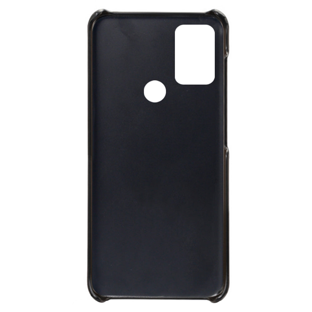 KSQ Double Card Slots PU Leather Coated PC Shell Cover Case for Motorola Moto G50