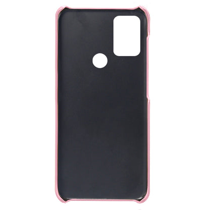 KSQ Double Card Slots PU Leather Coated PC Shell Cover Case for Motorola Moto G50