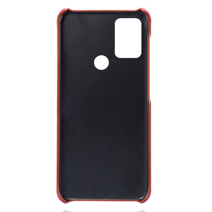 KSQ Double Card Slots PU Leather Coated PC Shell Cover Case for Motorola Moto G50