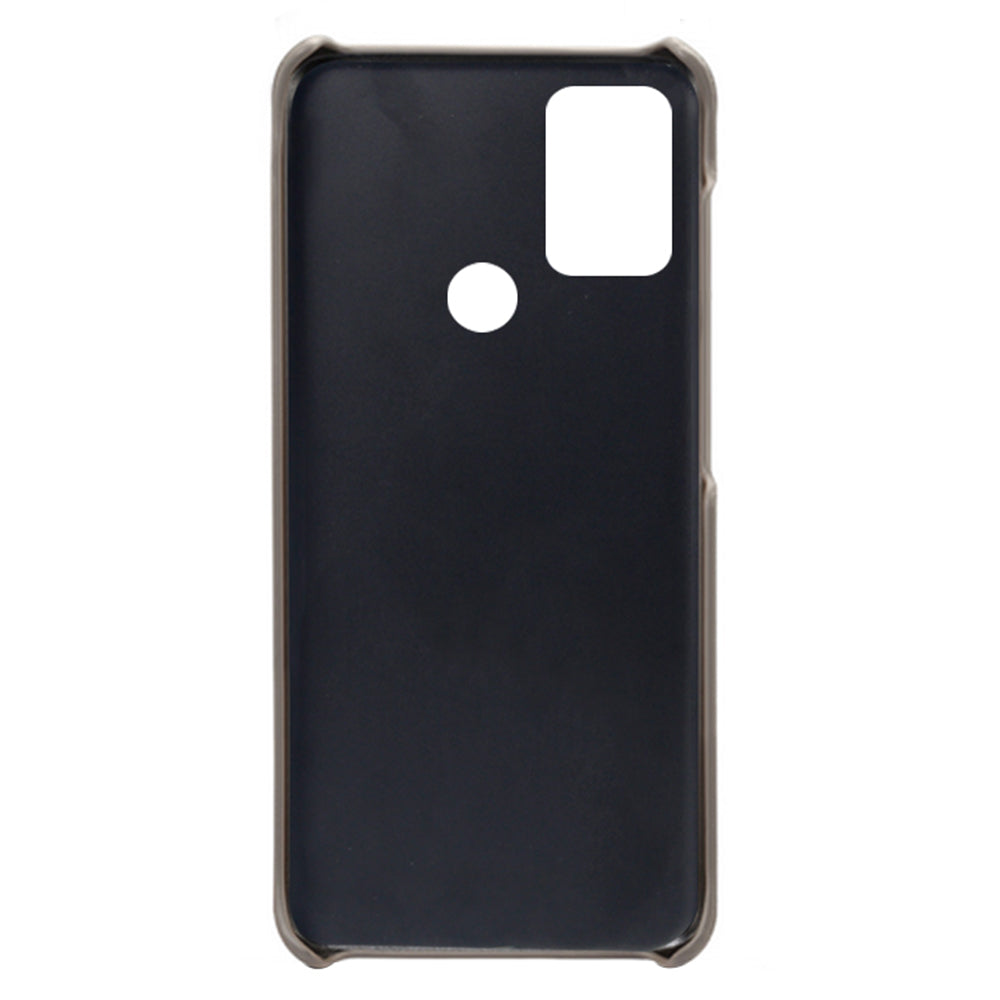 KSQ Double Card Slots PU Leather Coated PC Shell Cover Case for Motorola Moto G50