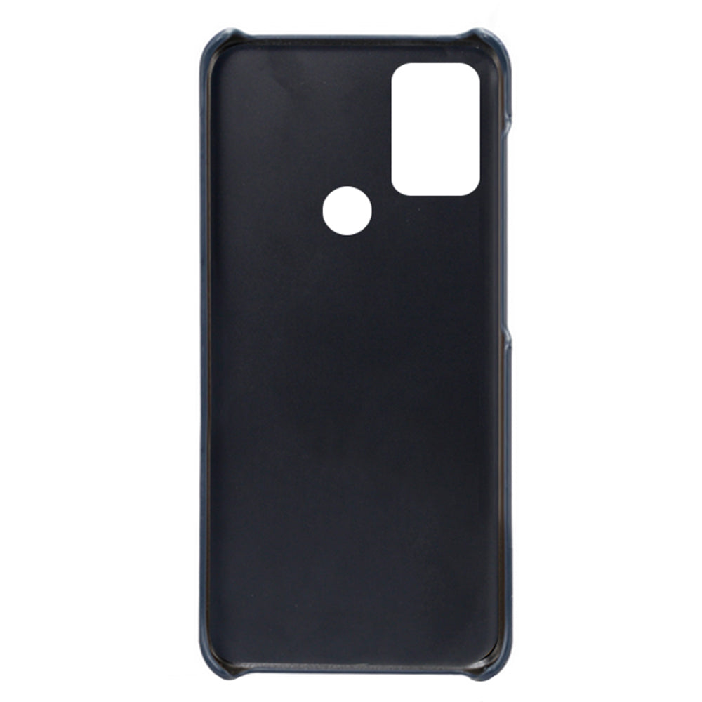 KSQ Double Card Slots PU Leather Coated PC Shell Cover Case for Motorola Moto G50