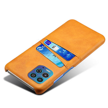 KSQ Double Card Slots PU Leather Coated PC Case for Motorola Moto G100 / Edge S