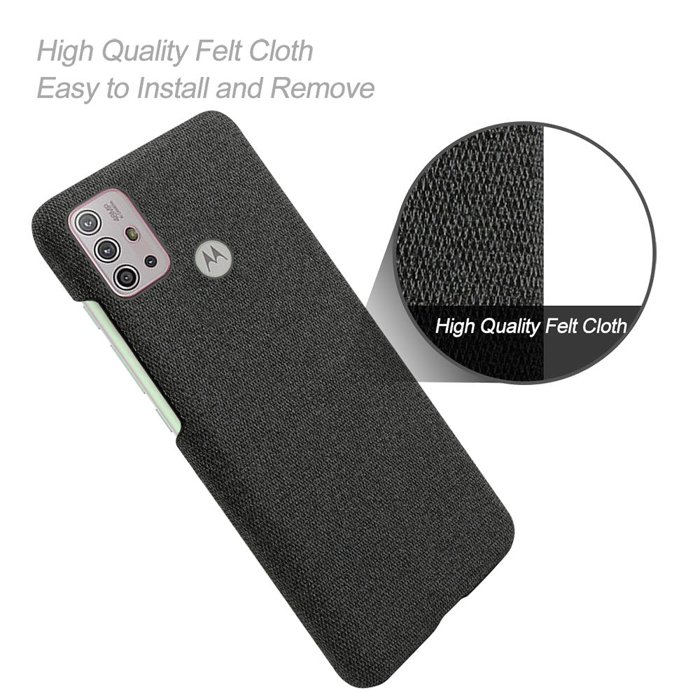 Cloth Texture Plastic Phone Case Cover for Motorola Moto G10/G30/G20