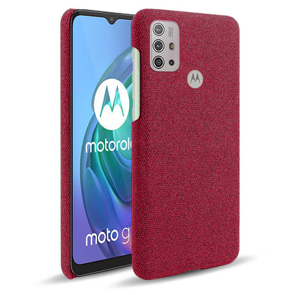 Cloth Texture Plastic Phone Case Cover for Motorola Moto G10/G30/G20