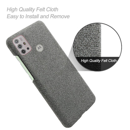 Cloth Texture Plastic Phone Case Cover for Motorola Moto G10/G30/G20