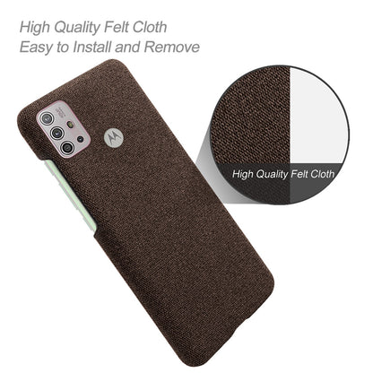 Cloth Texture Plastic Phone Case Cover for Motorola Moto G10/G30/G20