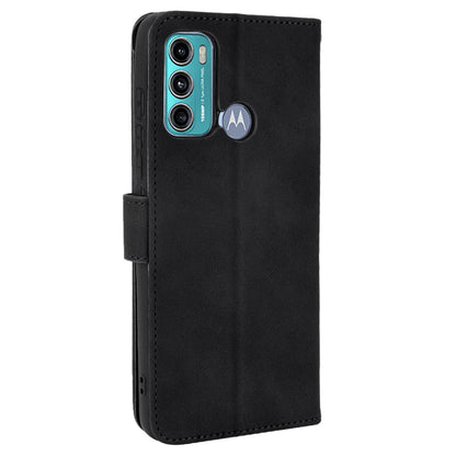 Skin-touch PU Leather Protective Phone Cover Supporting Stand Cover Wallet for Motorola Moto G60 / Moto G40 Fusion