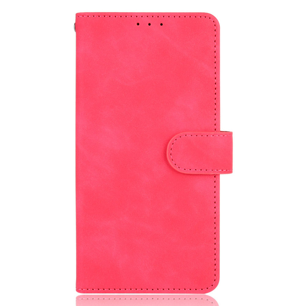 Skin-touch PU Leather Protective Phone Cover Supporting Stand Cover Wallet for Motorola Moto G60 / Moto G40 Fusion