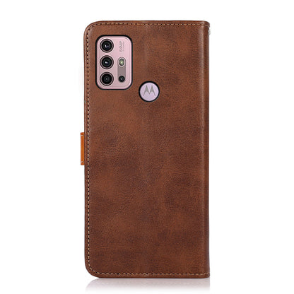 KHAZNEH Leather Cell Phone Stand Case Cover Protector with Golden Magnetic Clasp for Motorola Moto G30/G20/G10 4G/G10 Power