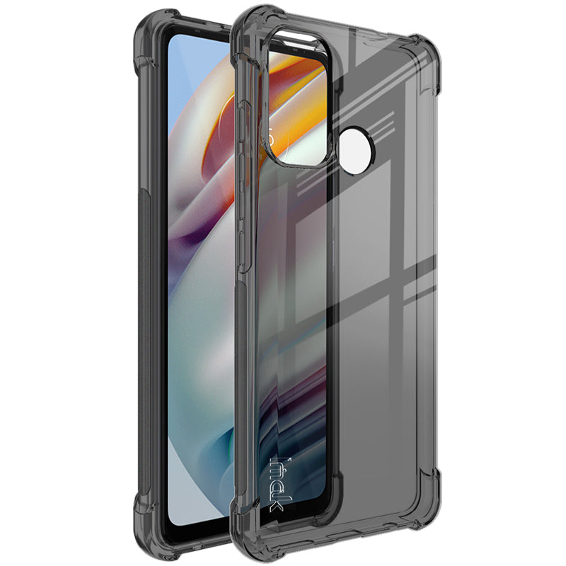 IMAK Shock-Proof Full Coverage Flexible TPU Cover Case + Clear Screen Protector for Motorola Moto G60/G40 Fusion