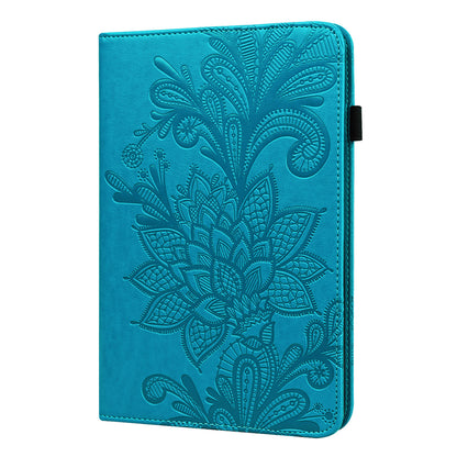 Leather Wallet Stand Tablet Cover with Flower Pattern Imprinting for Lenovo Tab M10 Plus/Smart Tab M10 FHD Plus TB-X606F/TB-606X