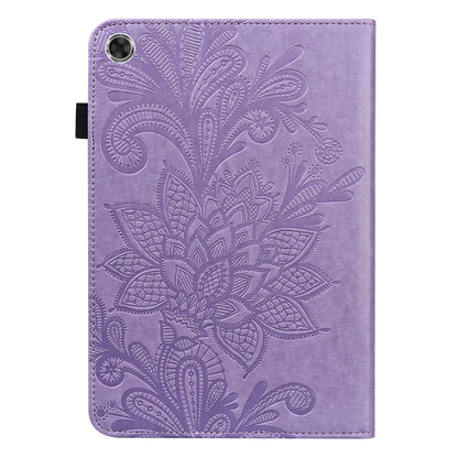 Leather Wallet Stand Tablet Cover with Flower Pattern Imprinting for Lenovo Tab M10 Plus/Smart Tab M10 FHD Plus TB-X606F/TB-606X