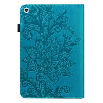 Imprint Flower Pattern Multiple Viewing Angles Stand Leather Folio Case Cover for Lenovo M10 FHD REL TB-X505L / TB-X505F / TB-X605L / TB-X605F P10 (TB-X705F TB-X705L)