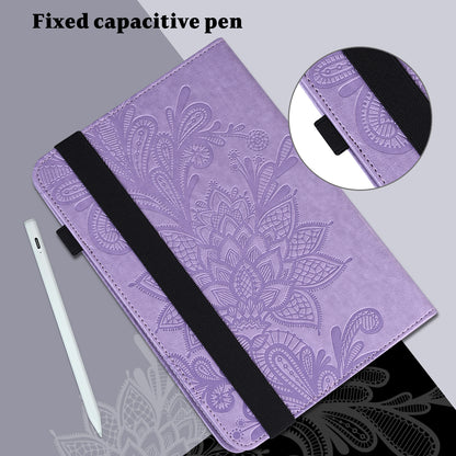 Imprint Flower Pattern Multiple Viewing Angles Stand Leather Folio Case Cover for Lenovo M10 FHD REL TB-X505L / TB-X505F / TB-X605L / TB-X605F P10 (TB-X705F TB-X705L)