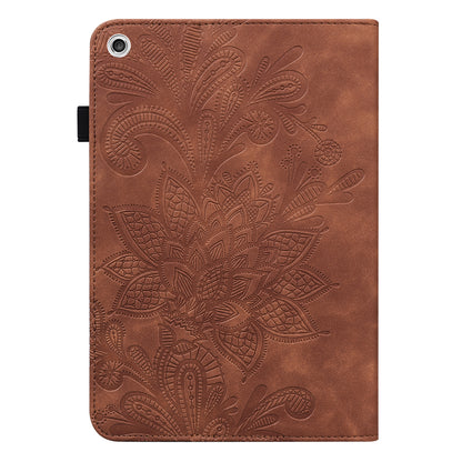 Imprint Flower Pattern Multiple Viewing Angles Stand Leather Folio Case Cover for Lenovo M10 FHD REL TB-X505L / TB-X505F / TB-X605L / TB-X605F P10 (TB-X705F TB-X705L)