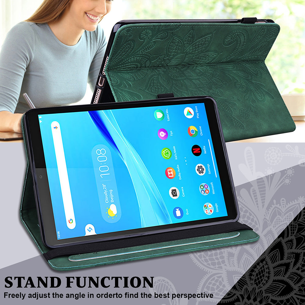 Flower Pattern Imprinting Leather Stand Tablet Cover for Lenovo Tab M8 8505X